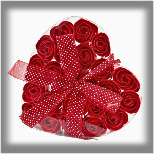 AWG Mýdlové květy Dárková Sada 24 ks - Červené Růže