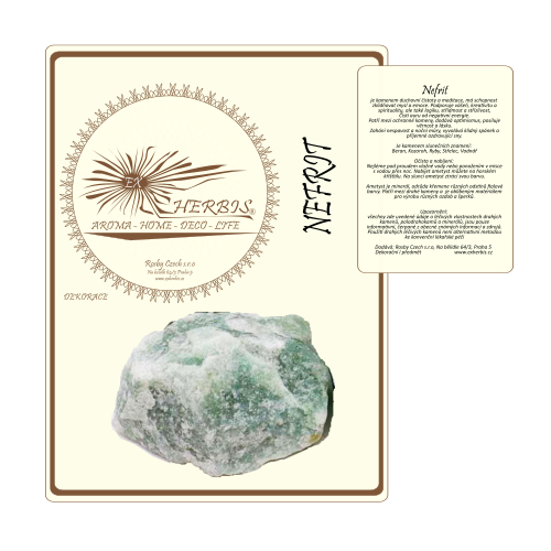 Ex Herbis AHDL Křišťálový Nefrit štípaný kámen 3 - 4 cm