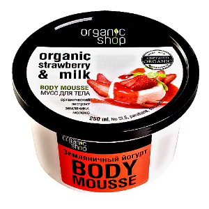 Fotografie Tělová pěna "Jahodový jogurt" Organic Shop 500 ml