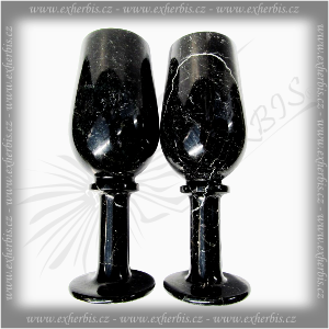 Onyxo Sada 2 ks pohárků - Black onyx 7,5 x 20 cm
