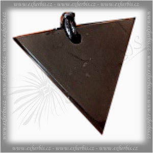 Salts Šungitový přívěšek destička trojůhelník 45 mm
