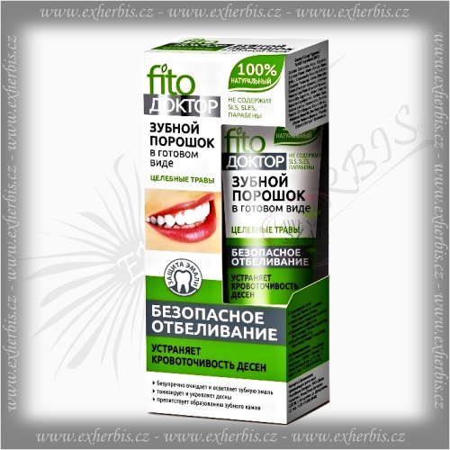 Fitokosmetik "DOCTOR" Zubní prášek - pasta  Bylinky pro zdravé dásně 45 ml