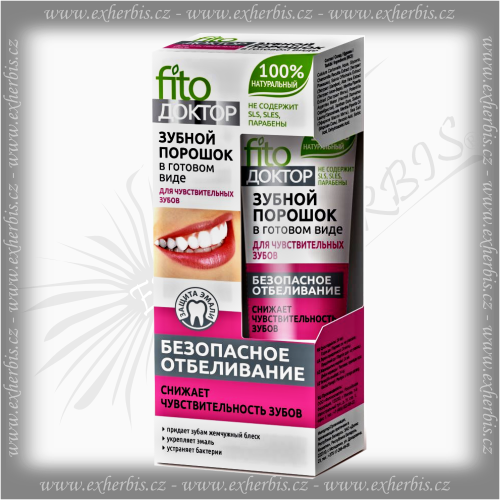 Fitokosmetik "DOCTOR" Zubní prášek - pasta  pro ciltlivé zuby 45 ml