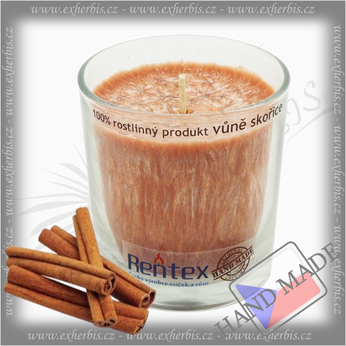 Rentex "Palm" Aroma Svíčka ve skle 370g Skořice