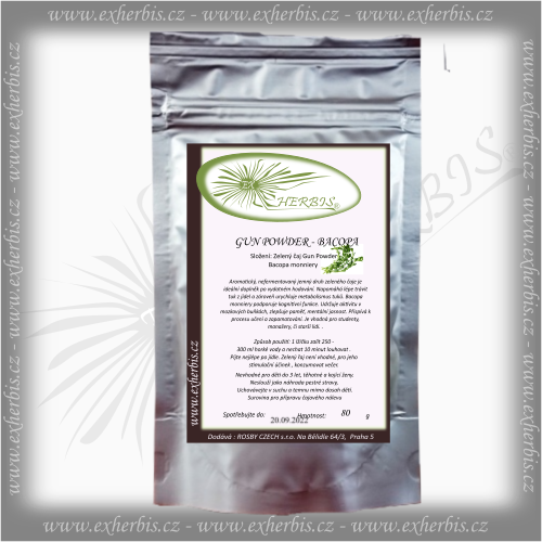 Zelený čaj - Gun Powder/ Bacopa  80 g Ex Herbis