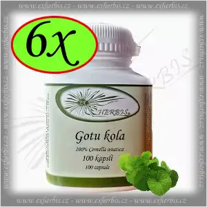 Bylinné kapsle Gotu kola - pupečník asijský Ex Herbis 6 x 100 tb.