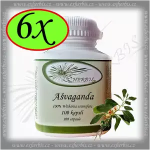 Bylinné kapsle Ašvaganda Ex Herbis 6 x 100 tb.