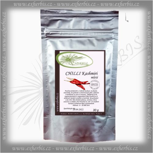 Chilli Kashmiri mleté 30 g Ex Herbis