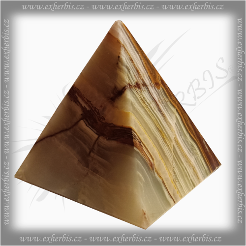 Onyxo Pyramida multigreen onyx 12,5 cm zkosená špička