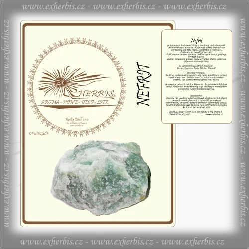 Ex Herbis AHDL Křišťálový Nefrit  štípaný kámen 3 - 4 cm