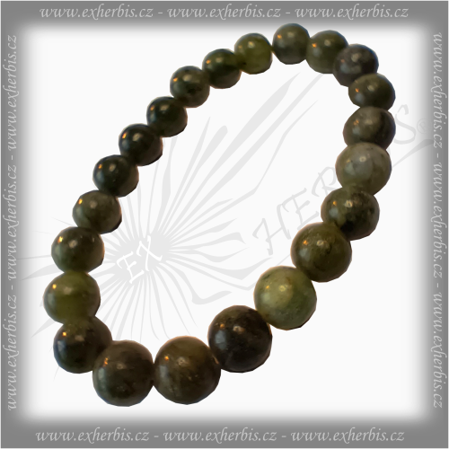 Ex Herbis AHDL Náramek kuličky Jadeit 8 mm EXJAD8