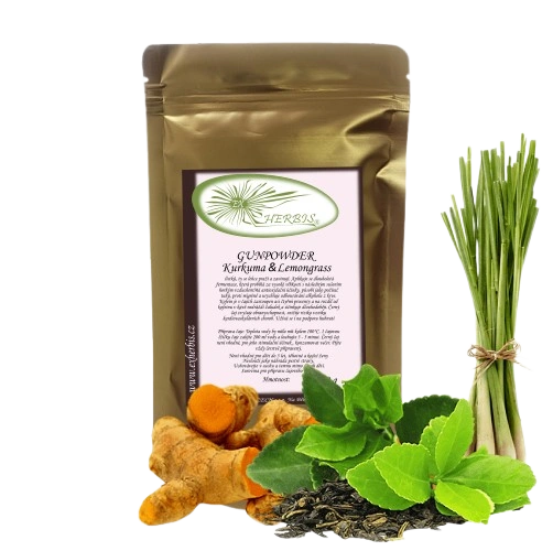 Zelený čaj - Gunpowder - Kurkuma & Lemongrass 100 g Ex Herbis