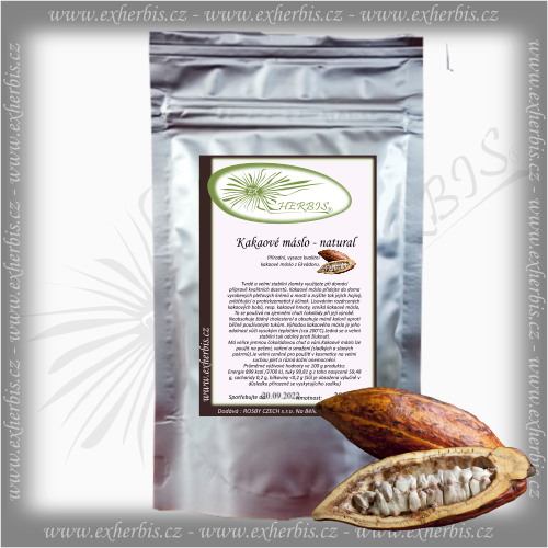 Kakaové máslo - natural zlomky 200 g Ex Herbis