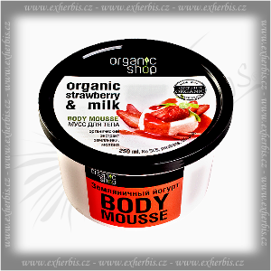 Organic Shop Tělová pěna – Jahodový jogurt – 250 ml