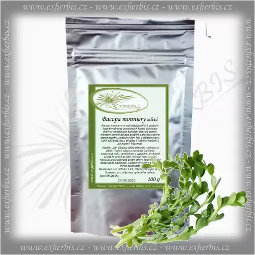 Bacopa monniery - Brahmi nať mletá 100 g Ex Herbis