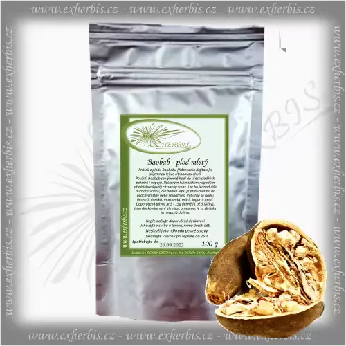 Baobab - Adansonia digitata mletý 100 g  Ex Herbis