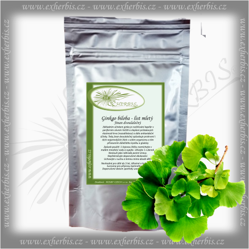 Ginkgo - Jinan dvoulaločnatý mletý Ex Herbis 100 g